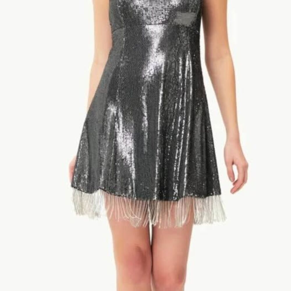 Nicholas Isabella Sequin Fringe Dress